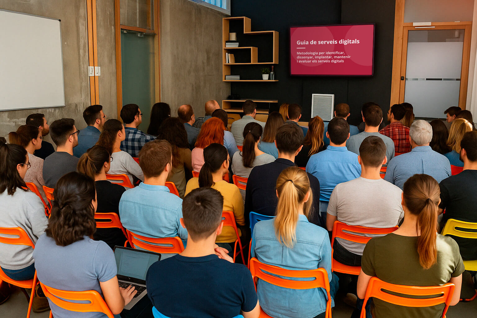 Participants assistint a un workshop sobre serveis digitals – Formació pràctica amb públic en directe a Mataró